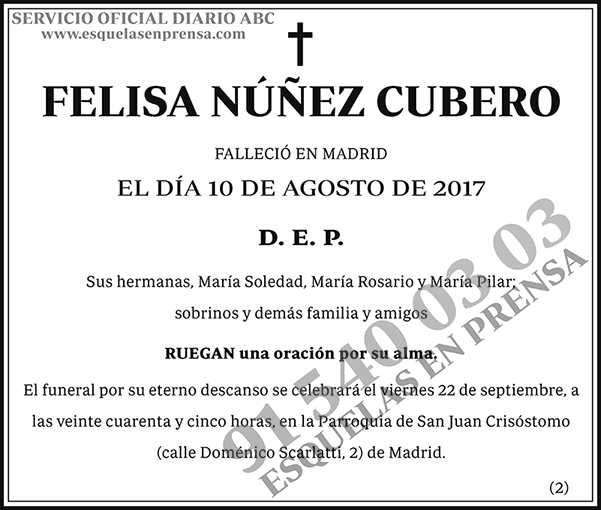 Felisa Núñez Cubero